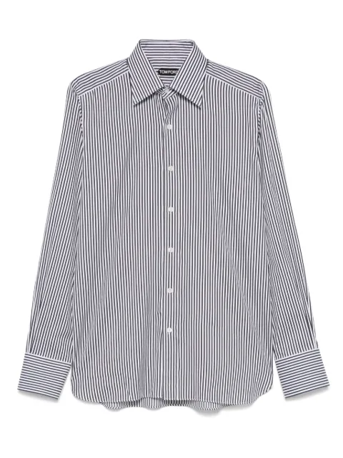 TOM FORD striped cotton-silk shirt
