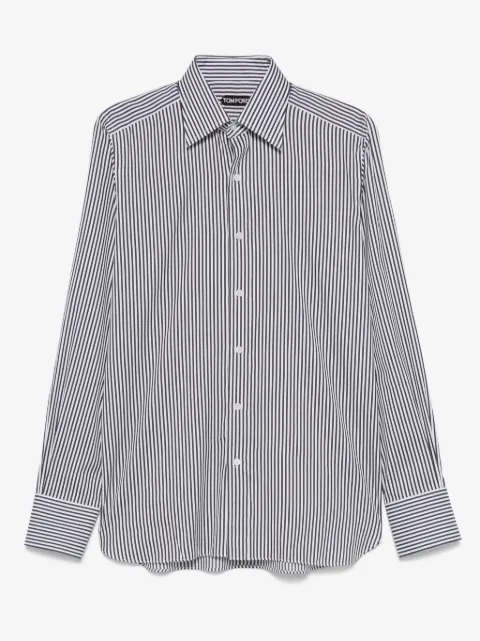 TOM FORD striped cotton-silk shirt