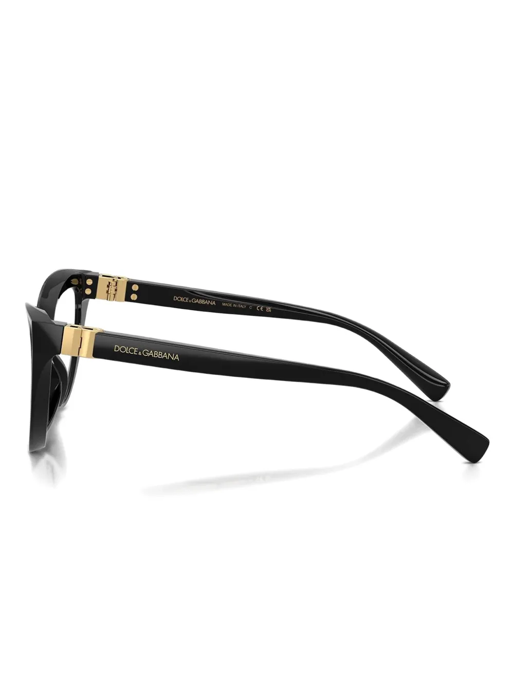 Dolce & Gabbana Eyewear Bril met cat-eye montuur Zwart