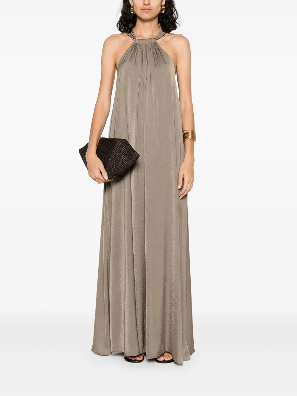 MOUTAKI pleated dress - Groen
