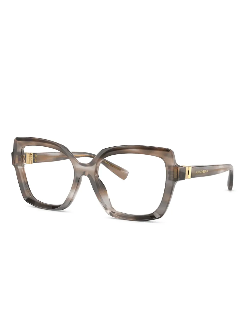 Dolce & Gabbana Eyewear Bril met geometrisch montuur Grijs