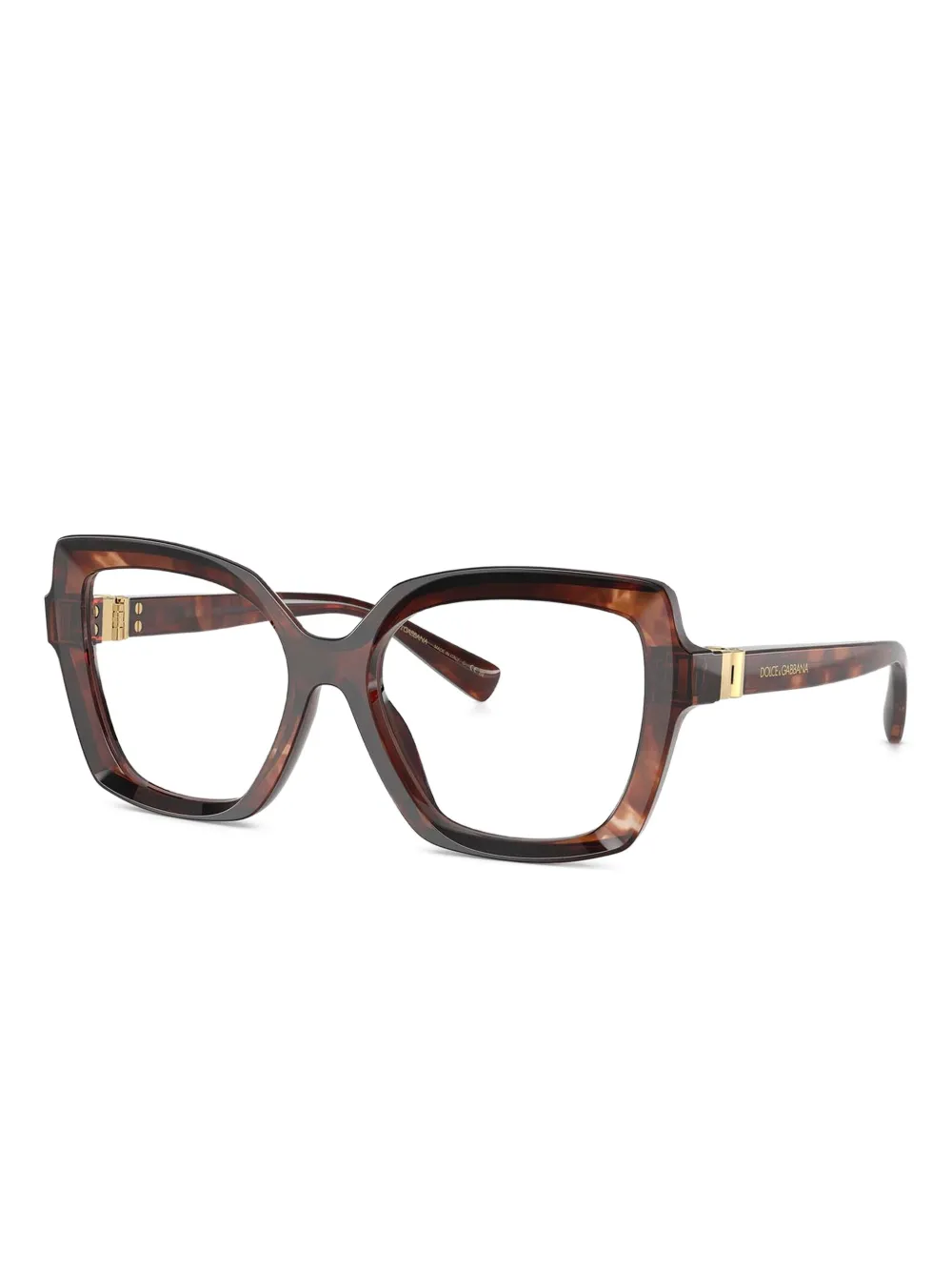 Dolce & Gabbana Eyewear Bril met geometrisch montuur Rood