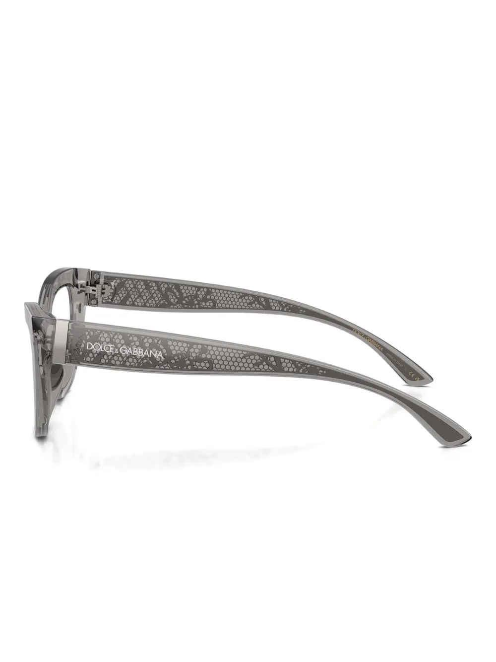 Dolce & Gabbana Eyewear Bril met cat-eye montuur Grijs