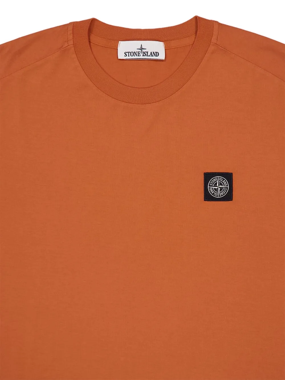Stone Island logo-patch short-sleeve T-shirt Oranje