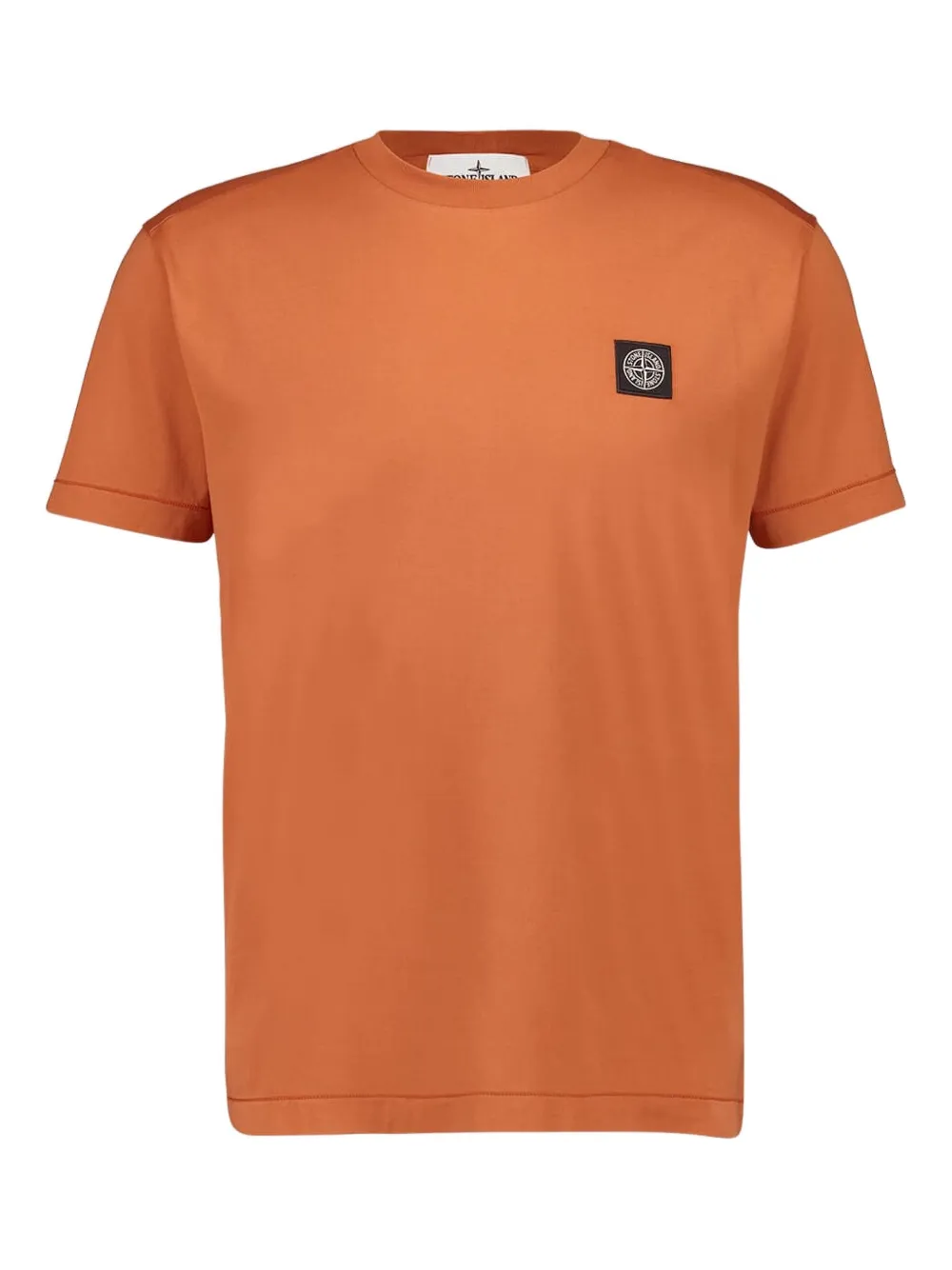 Stone Island logo-patch short-sleeve T-shirt Oranje