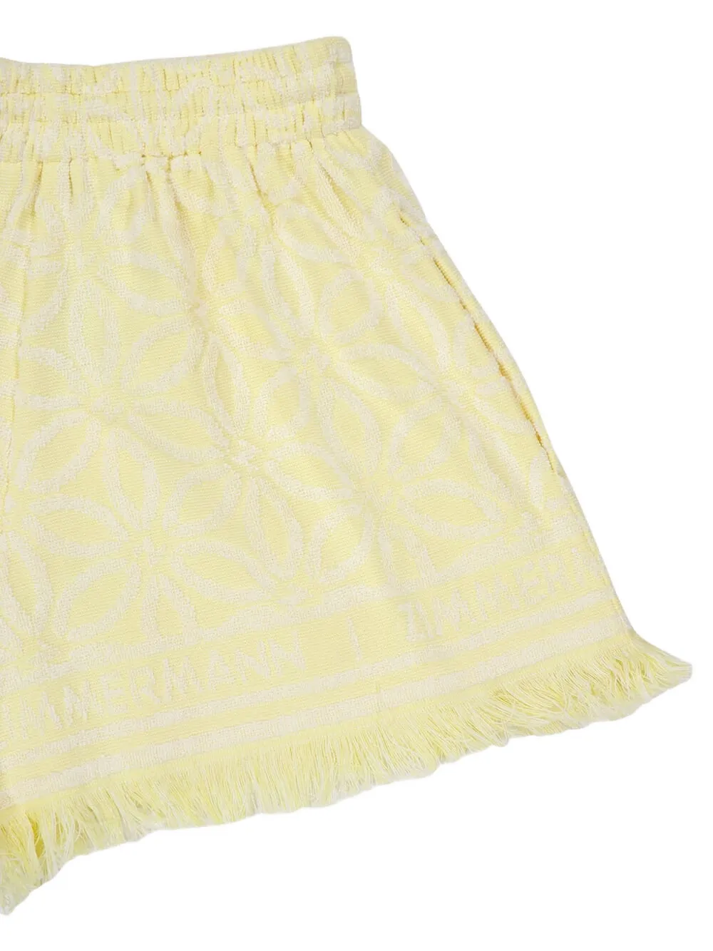 ZIMMERMANN COCO FRINGED JACQUARD SHORTS