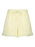 ZIMMERMANN Coco fringed jacquard shorts - Yellow