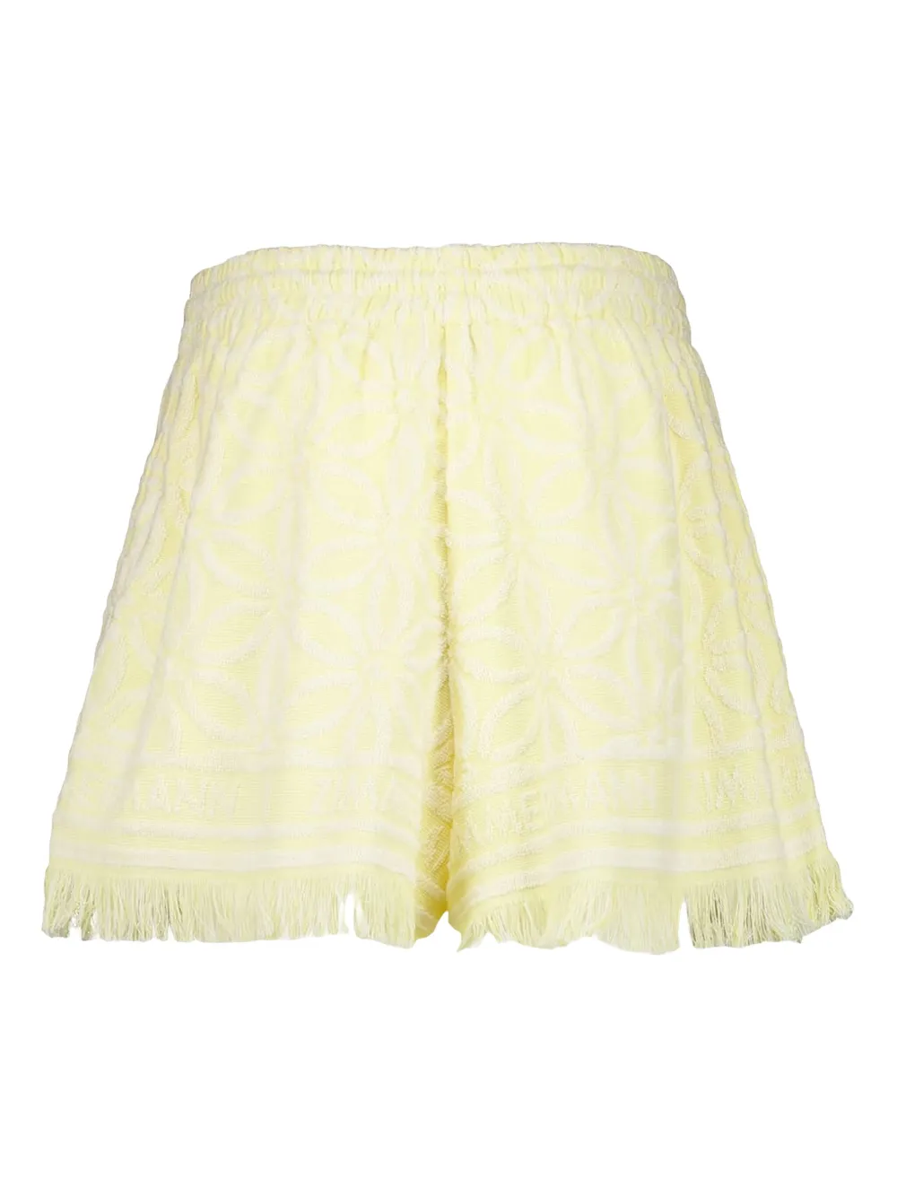 ZIMMERMANN COCO FRINGED JACQUARD SHORTS