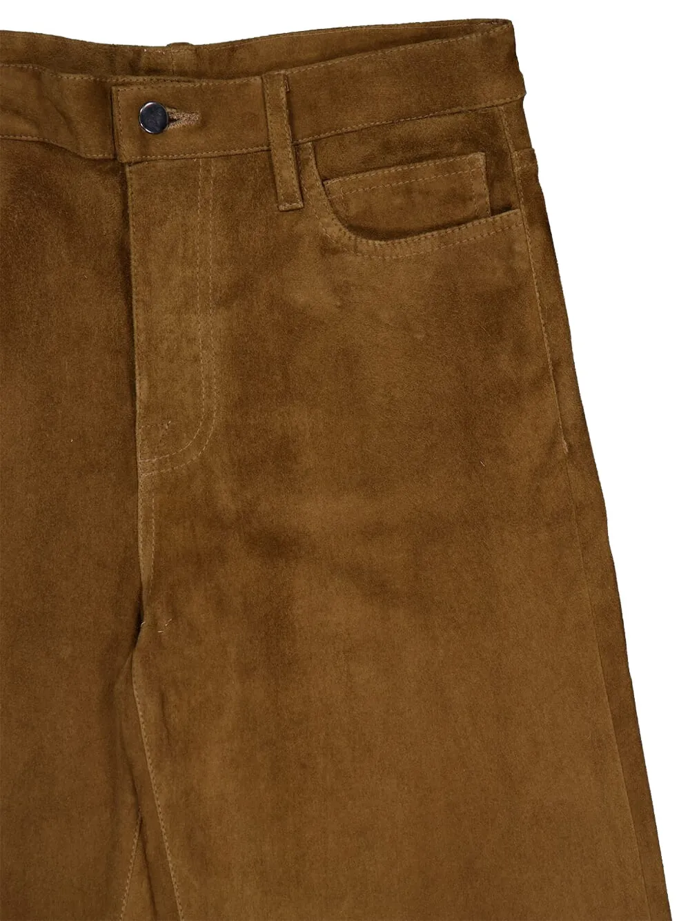 Paula Wide-leg Suede Trousers In Brown
