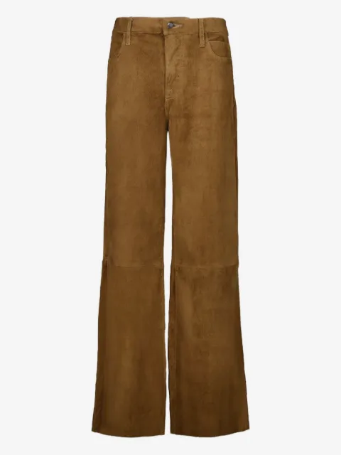 PAULA wide-leg suede trousers