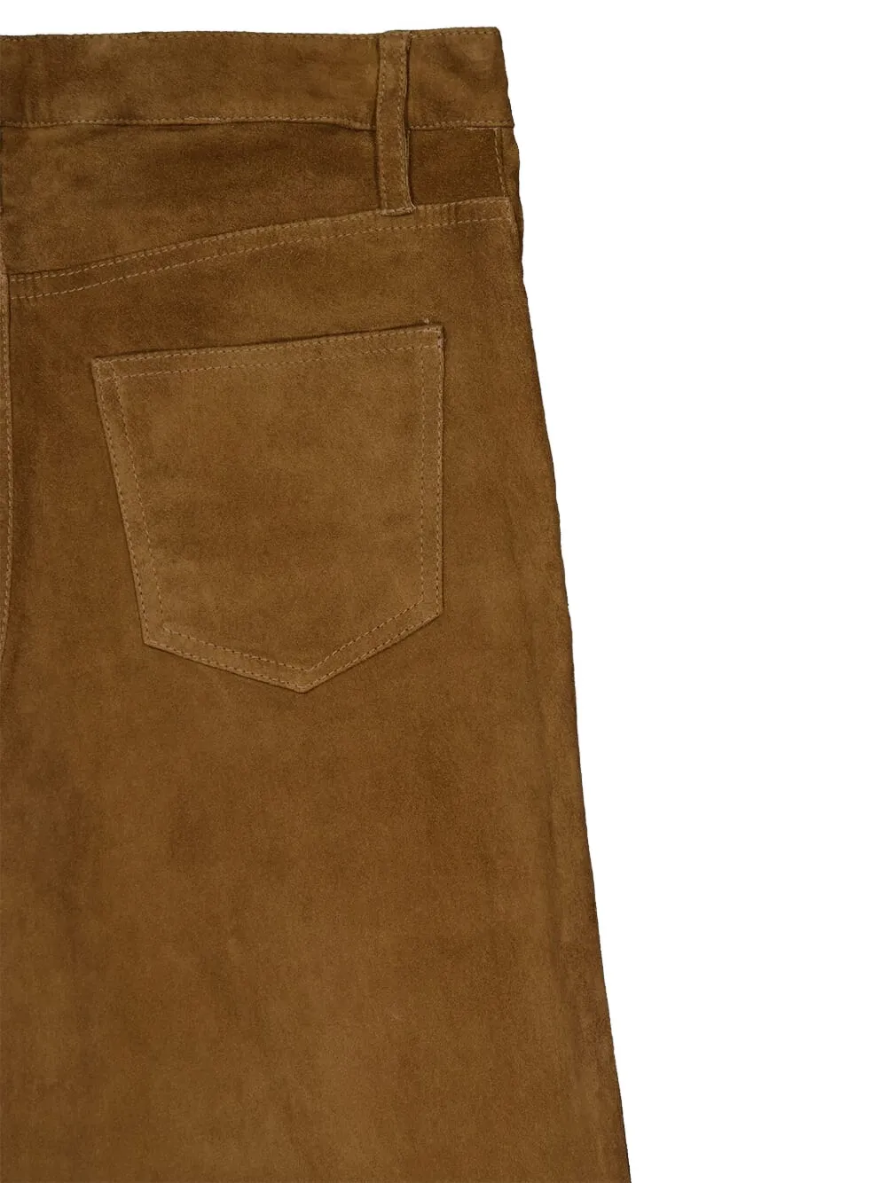 Paula Wide-leg Suede Trousers In Brown