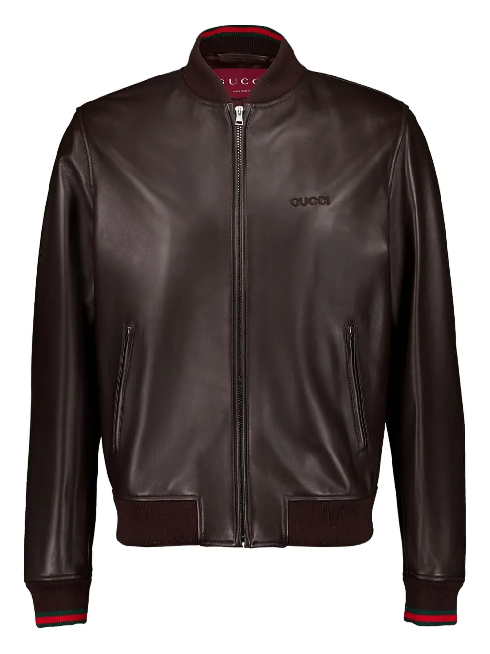 Gucci Leather Bomber Jacket
