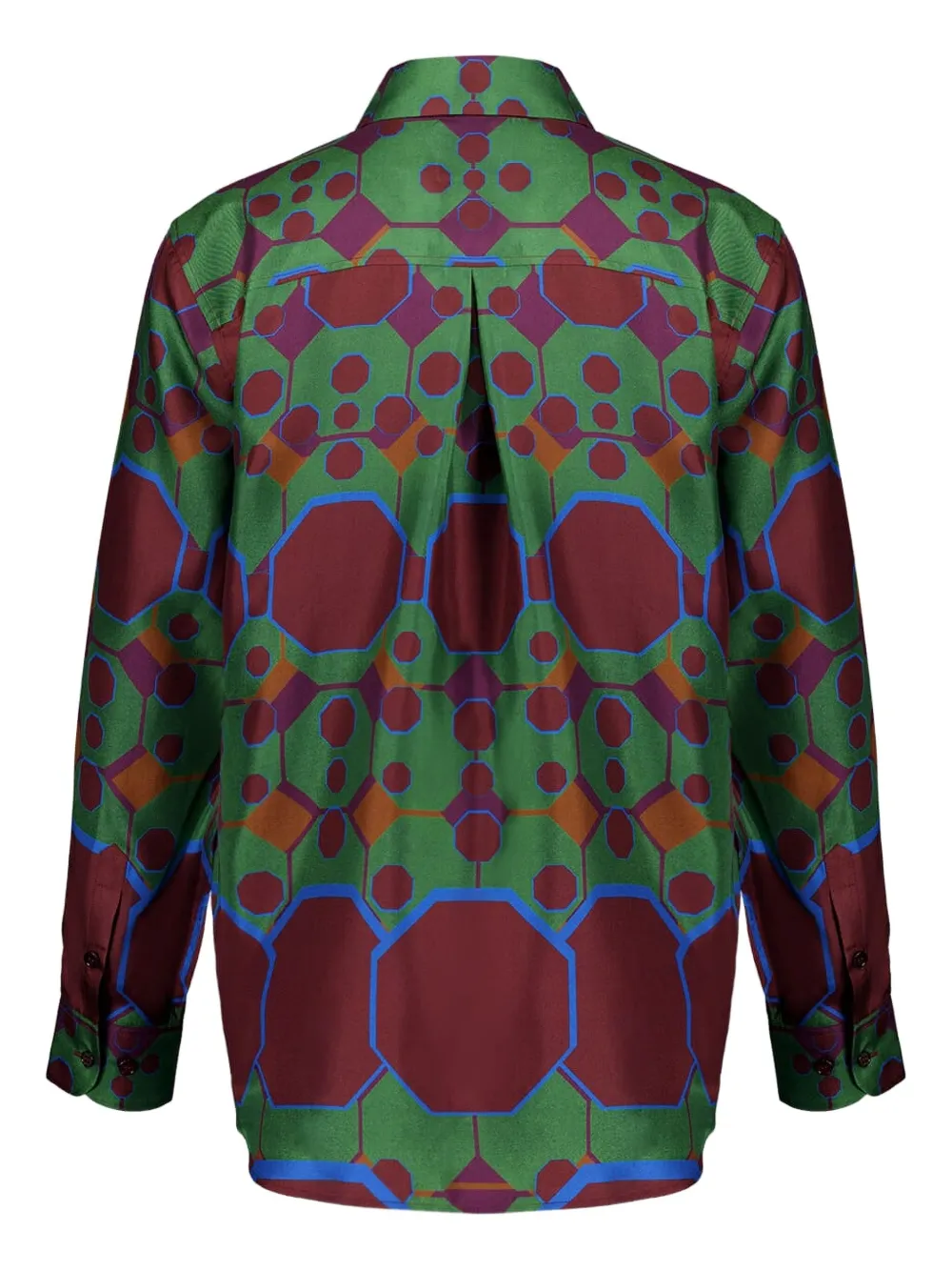 PAULA Zijden blouse - Groen