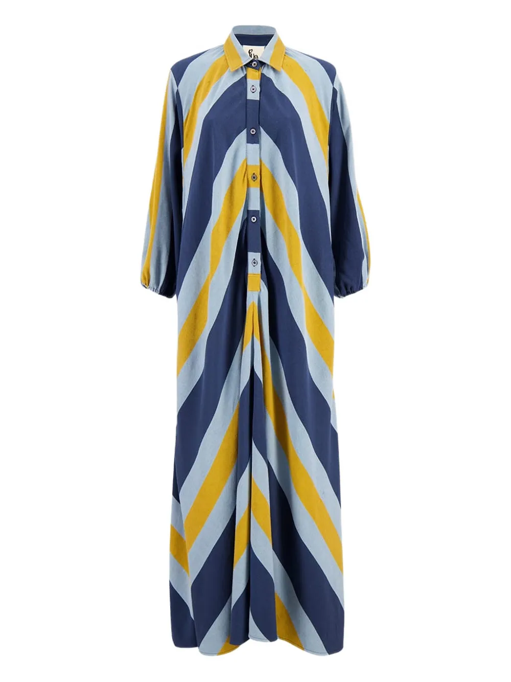 chevron-patterned maxi dress