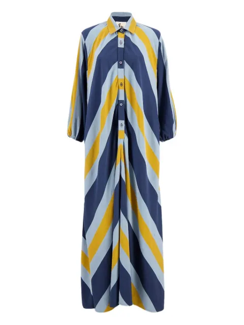 PAULA chevron-patterned maxi dress