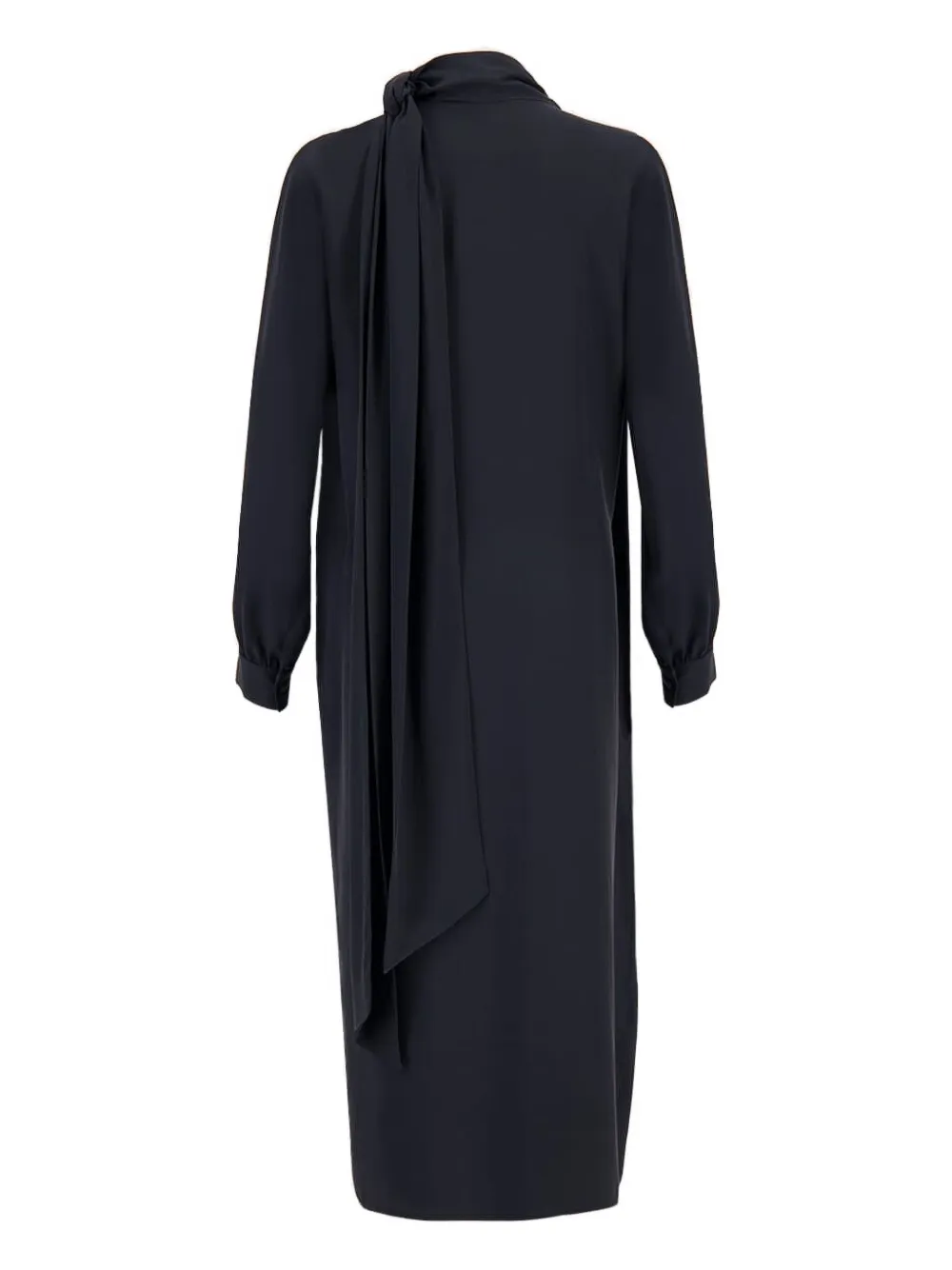 PAULA Midi-jurk met lange mouwen - Zwart
