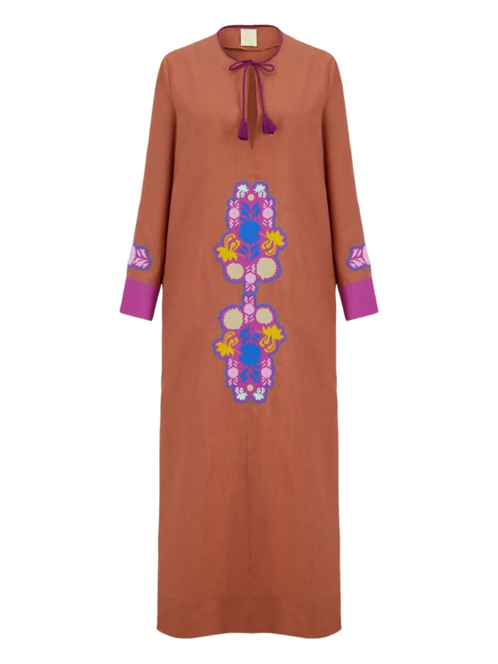 PAULA Abito con ricamo patchwork - CARAMELEMBR