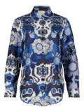PAULA floral-print button-up shirt - Blue