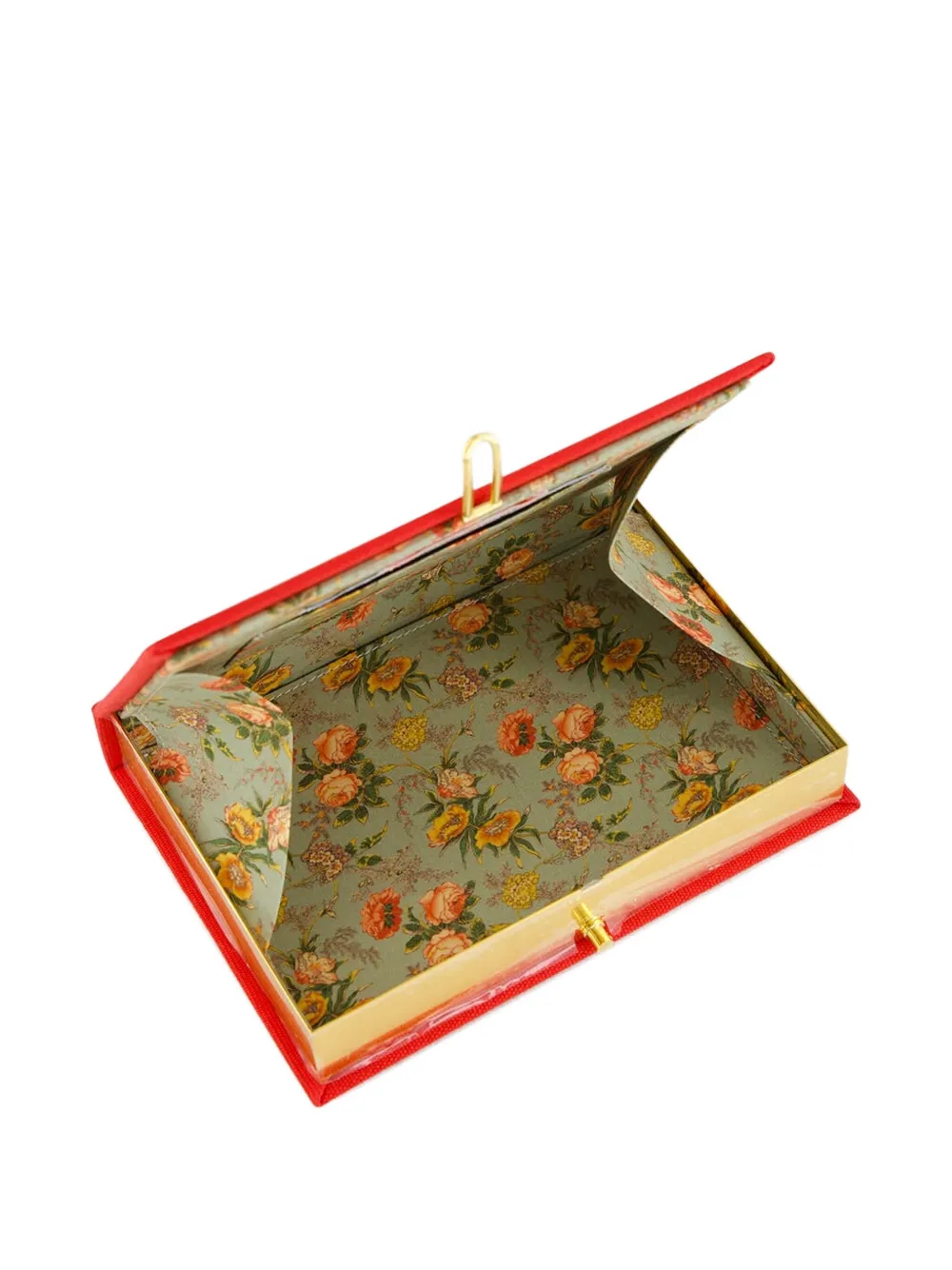 Olympia Le-Tan Clutch met geborduurde bloemen Rood