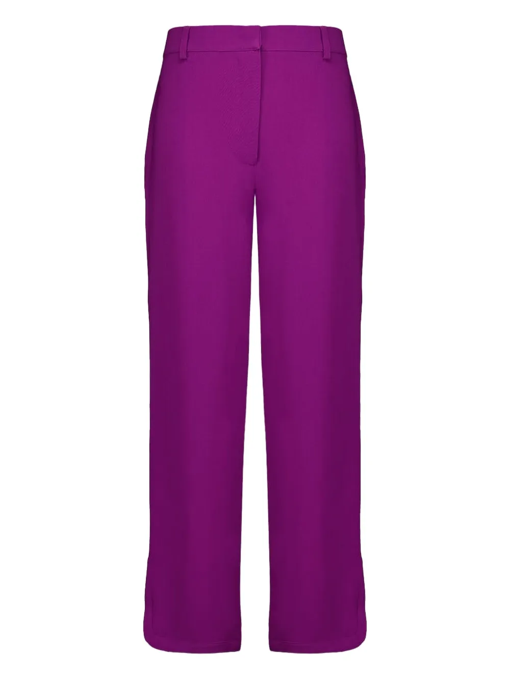 Paula Side-slits Trousers In Purple