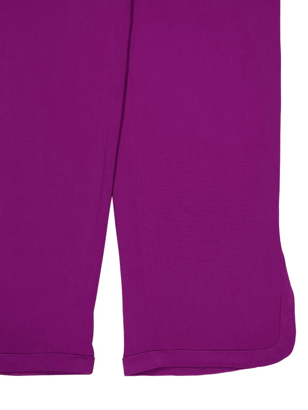 Paula Side-slits Trousers In Purple