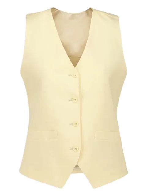 PAULA button-up linen vest