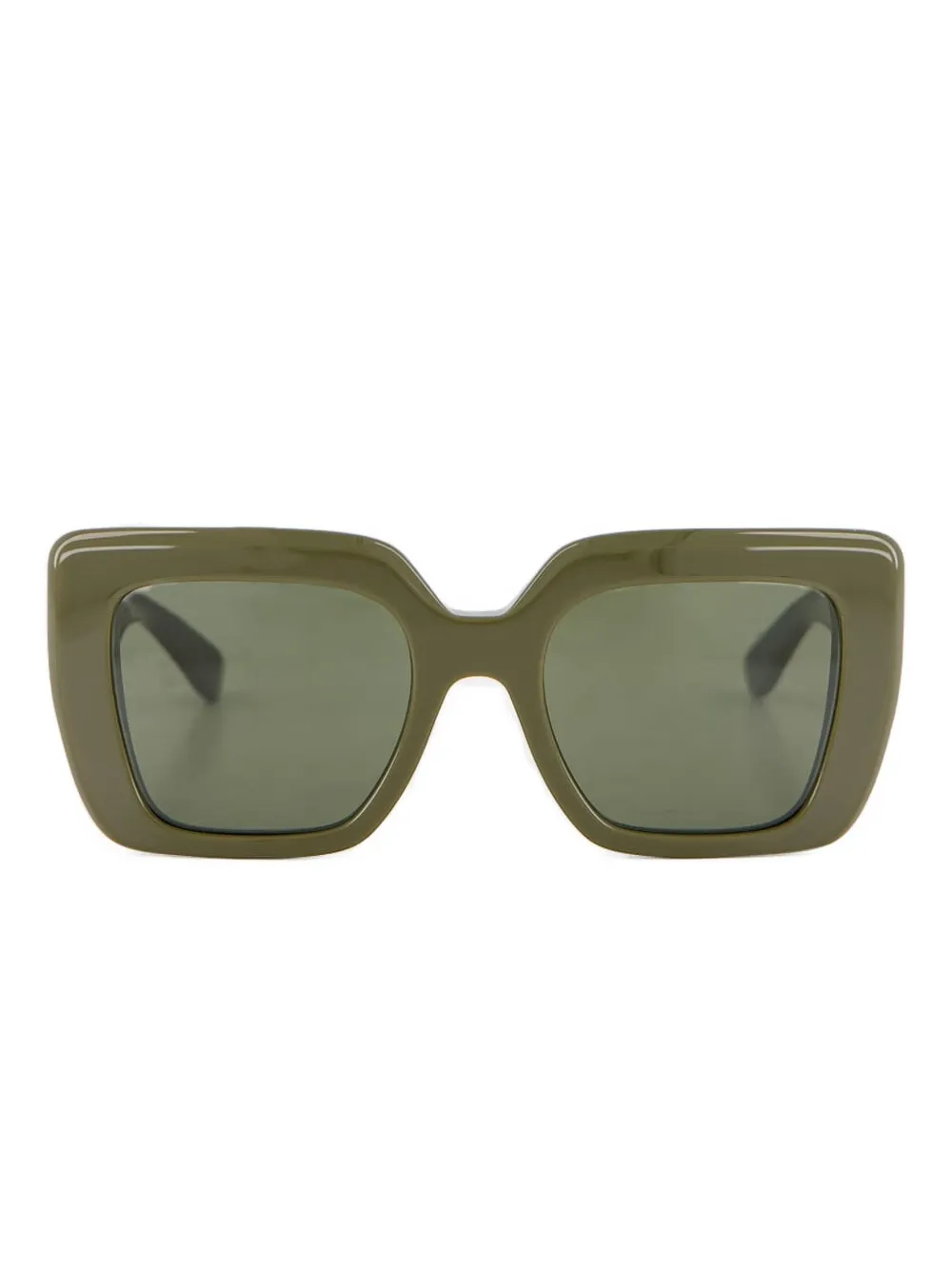 Emmanuelle Khanh Foxy square-frame sunglasses | Green | Image 1