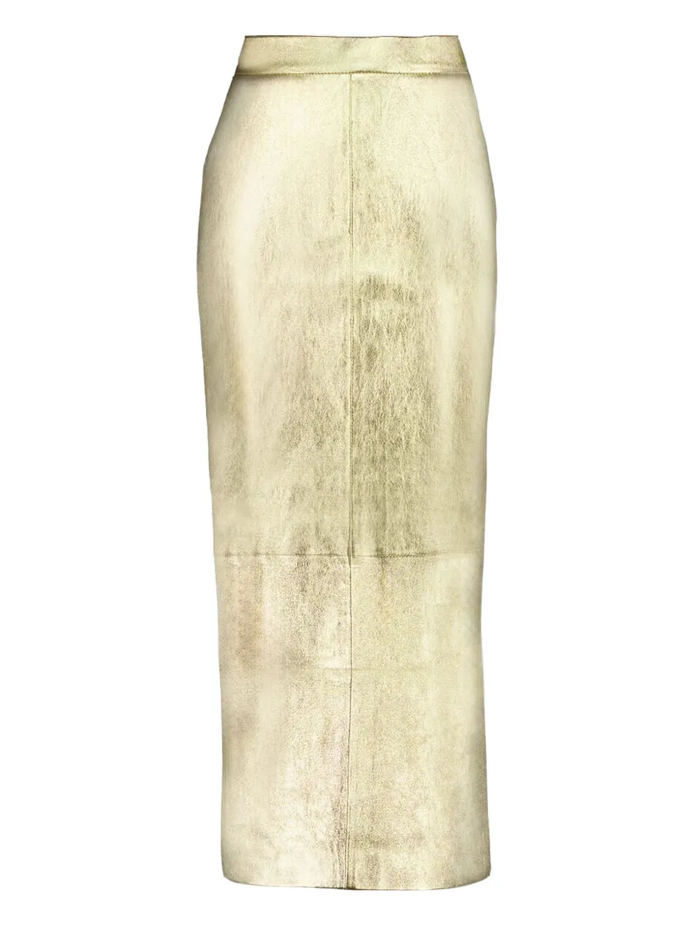 PAULA metallic-effect leather skirt | Gold | Image 1