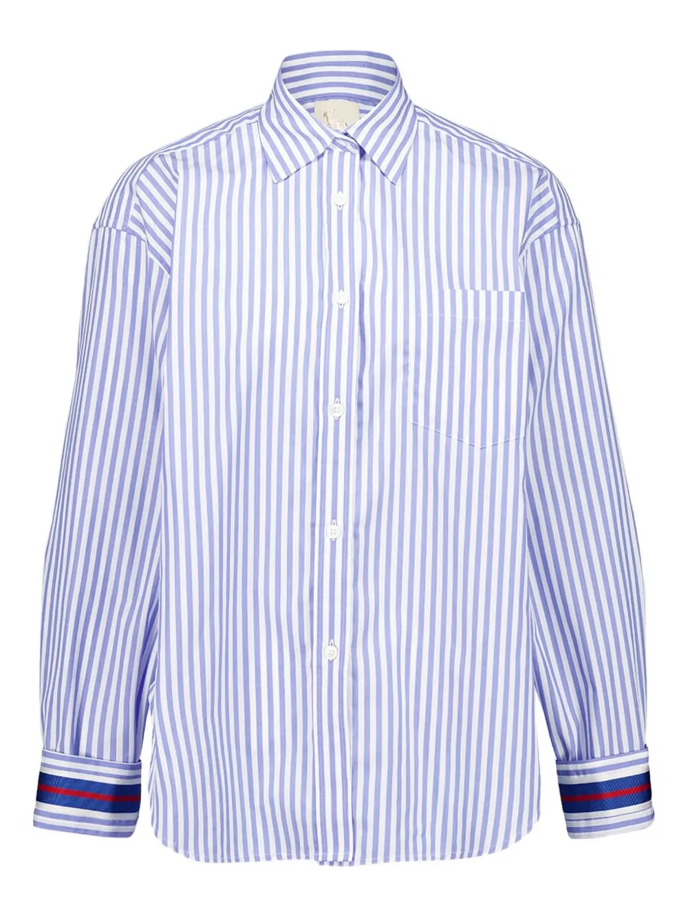 Paula Striped Button-up Shirt In Blue
