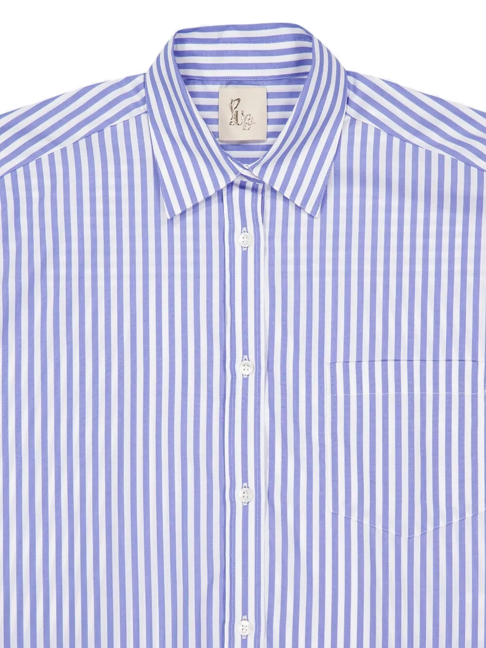 Paula Striped Button-up Shirt In Blue