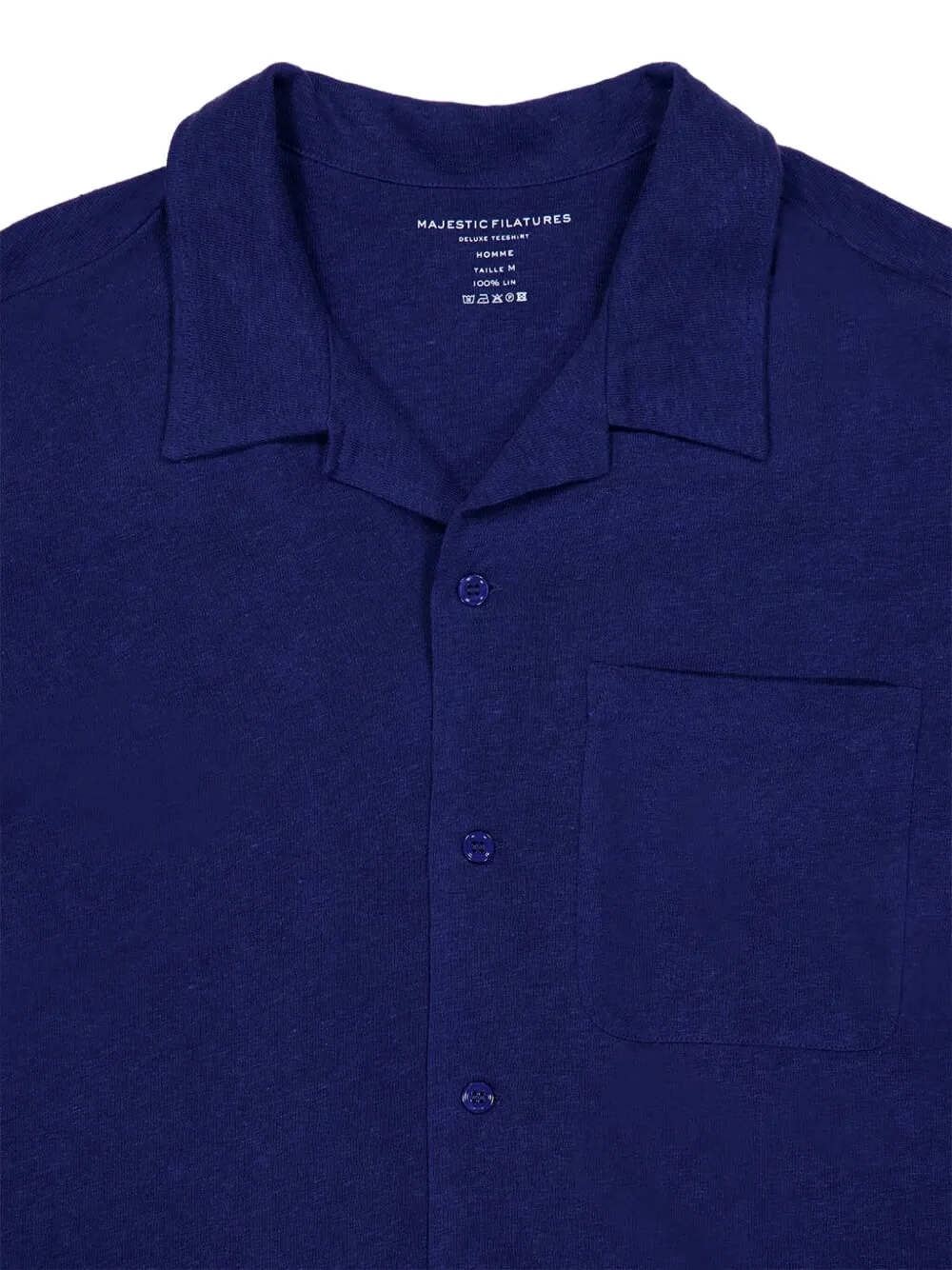 Majestic Filatures Overhemd met korte mouwen Blauw