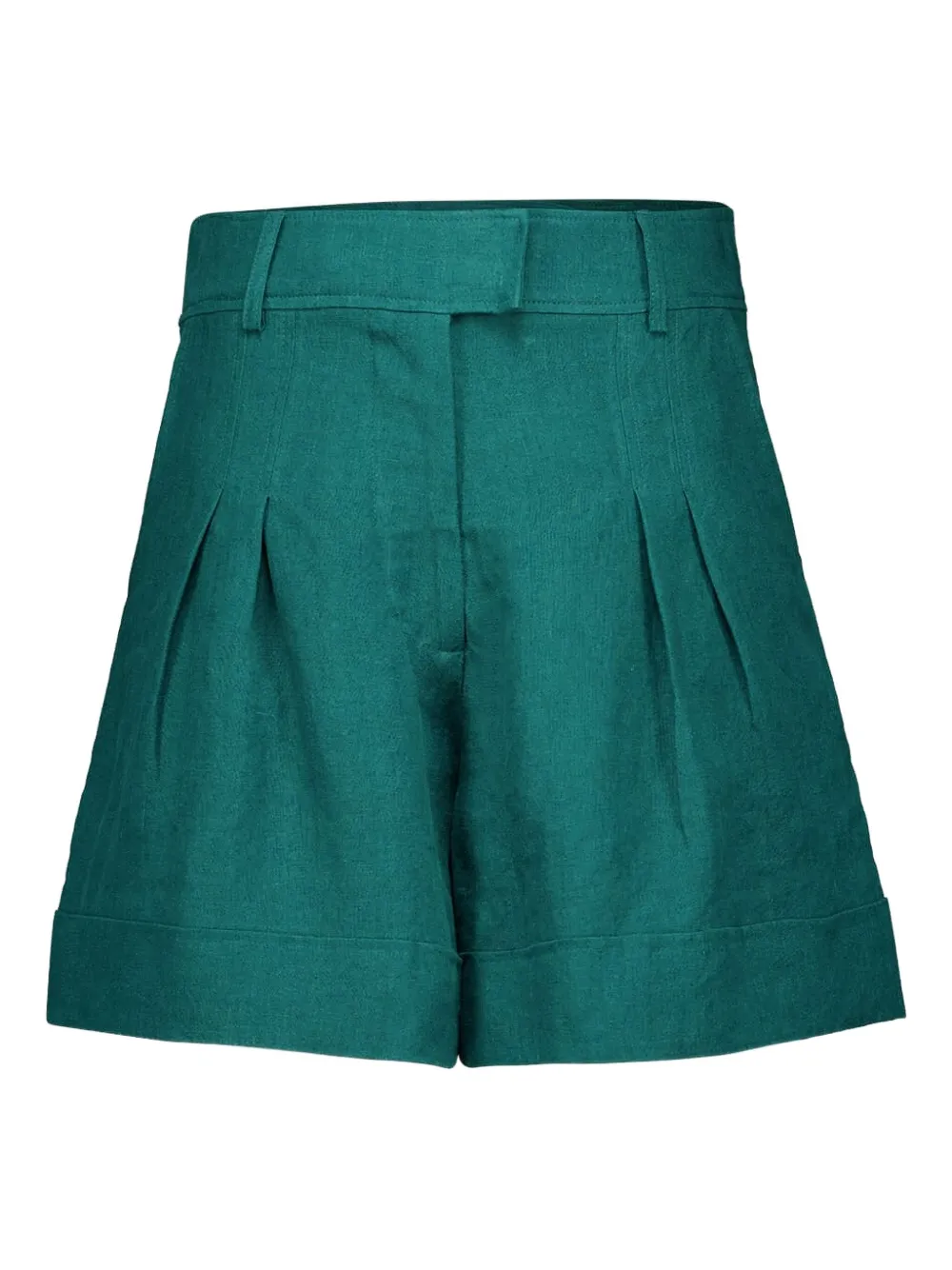 pleated high-waisted shorts