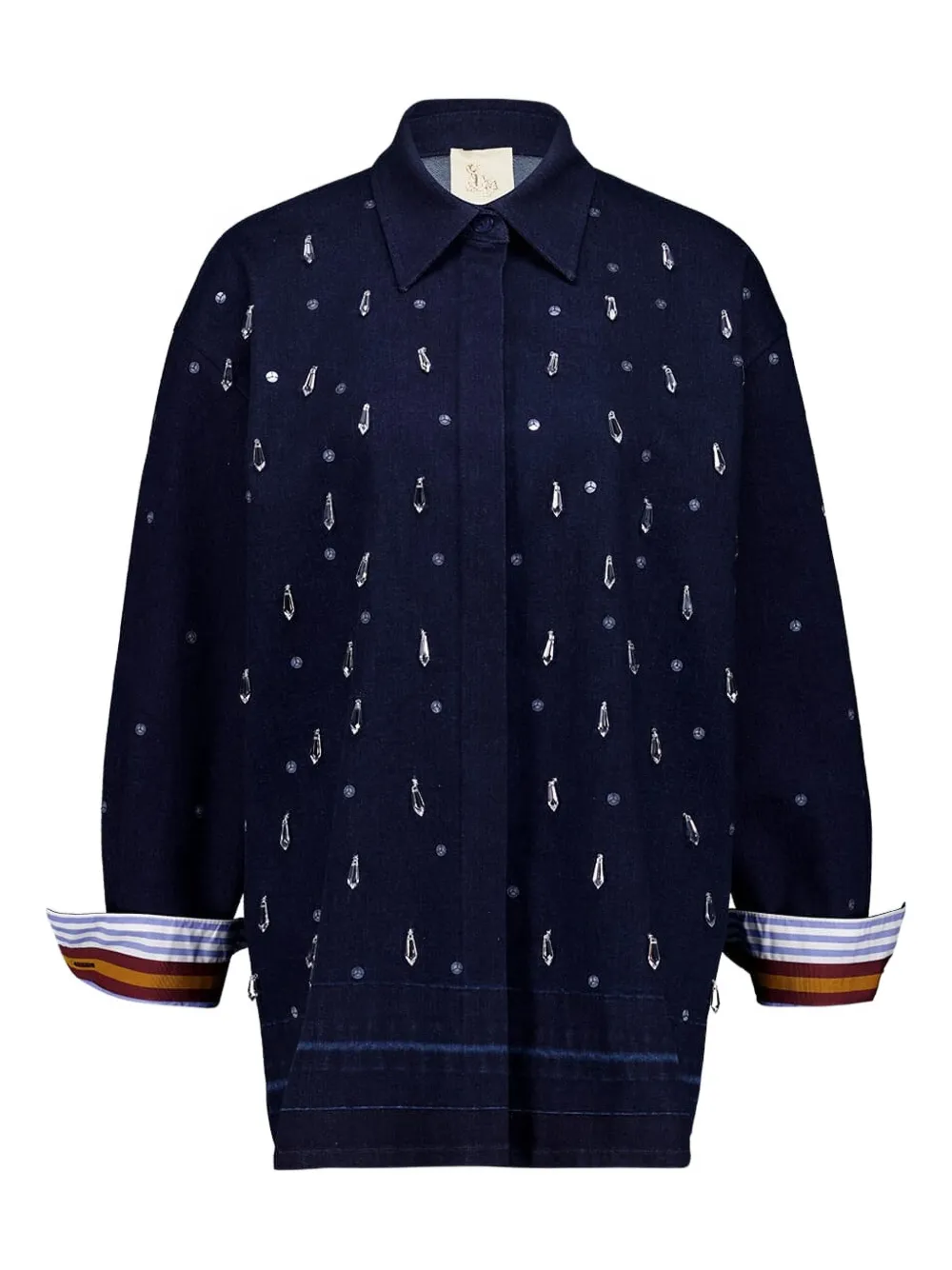 embroidered-dots shirt