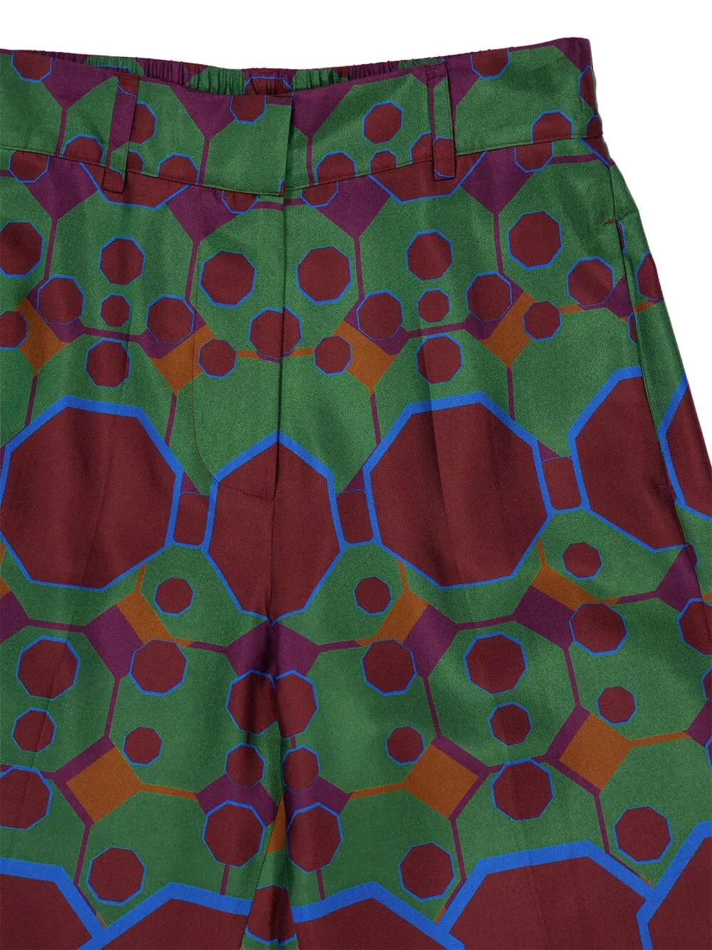 Paula Geometric-print Trousers In Multi