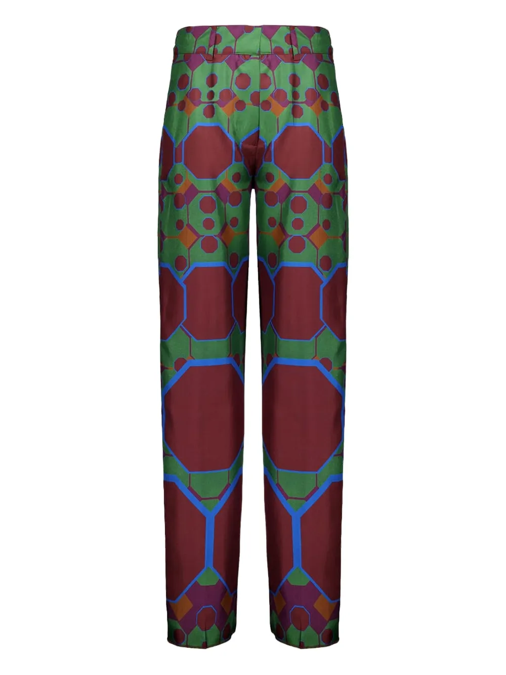 Paula Geometric-print Trousers In Multi