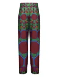 PAULA geometric-print trousers - Green