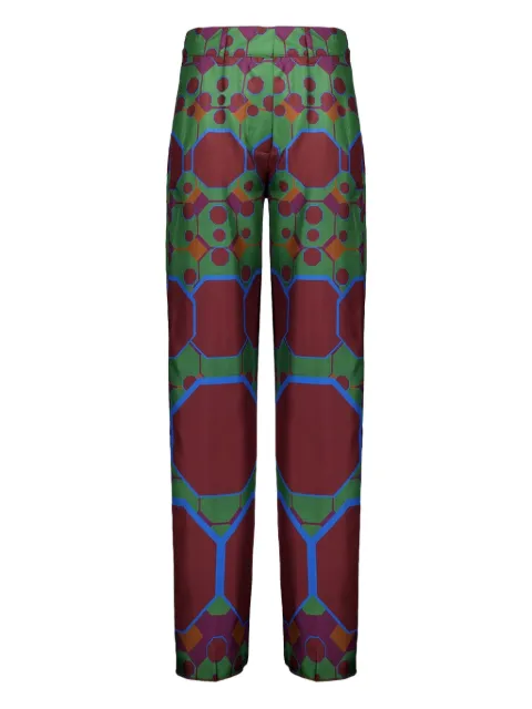 PAULA geometric-print trousers