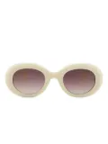 Emmanuelle Khanh oval-frame sunglasses - White