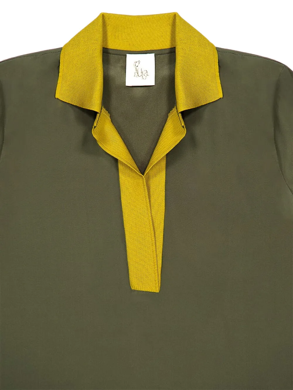 Paula Placket-collar Long-sleeve T-shirt In Multi