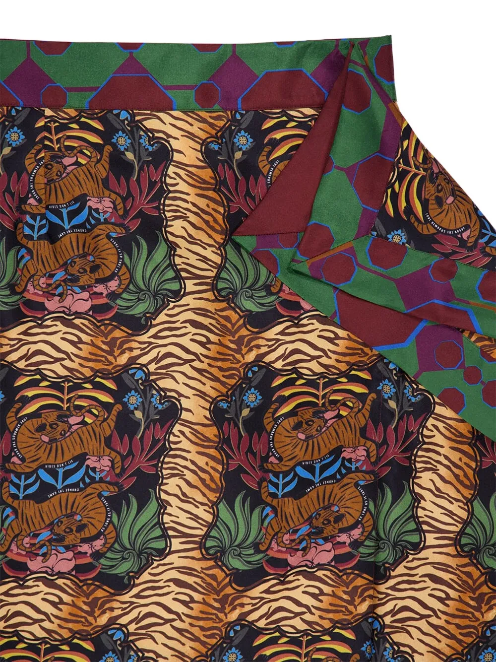 Paula Tiger-print Wrap Skirt In Brown