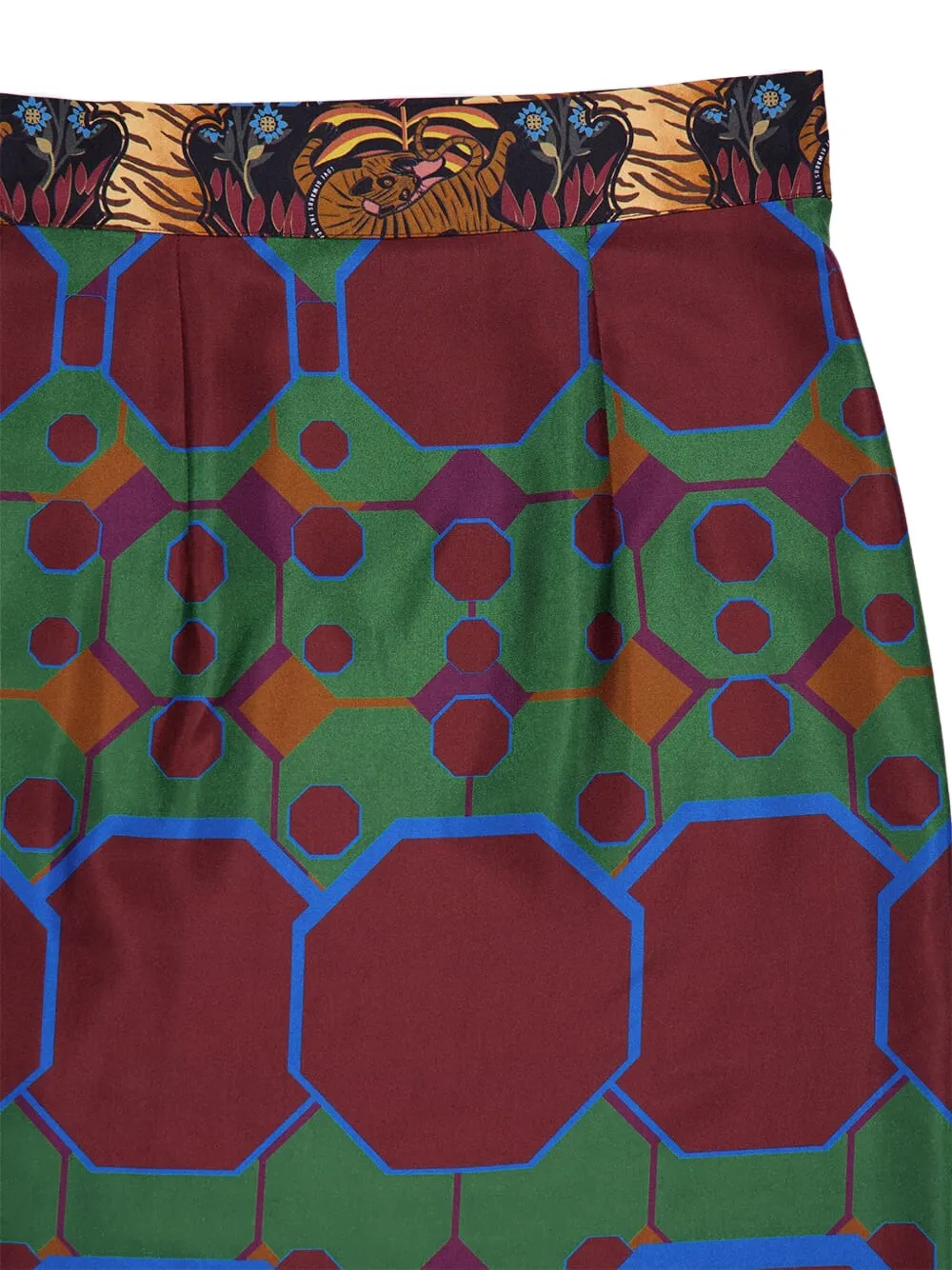 Paula Graphic-print Wrap Skirt In Red