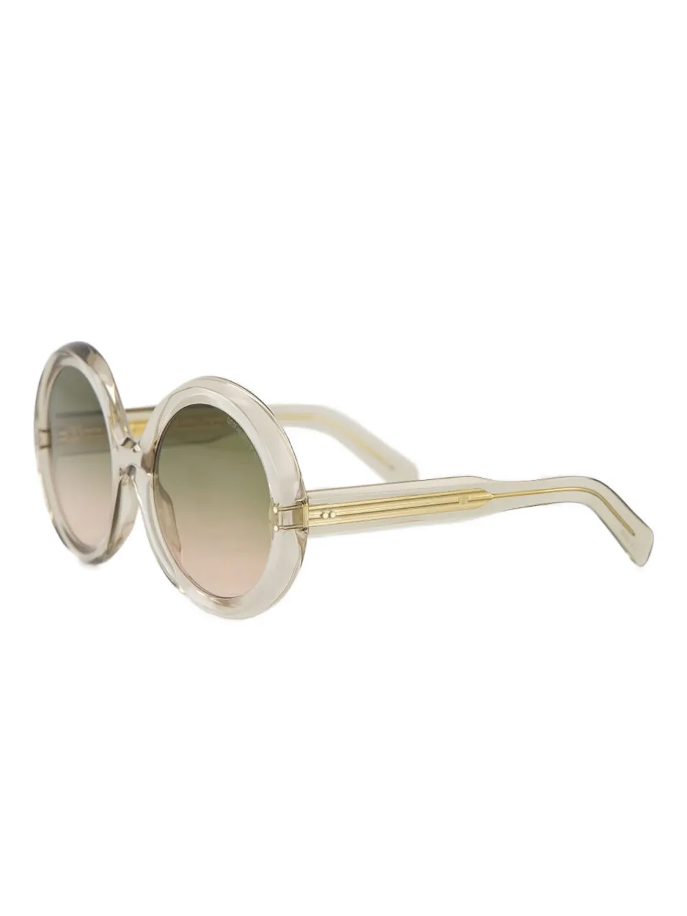 Cutler & Gross 1412 zonnebril met rond montuur - Beige