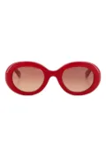 Emmanuelle Khanh Queen round-frame tinted sunglasses - Red