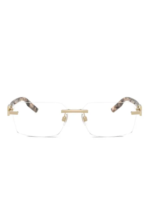 Dolce & Gabbana Eyewear rimless gold-temple glasses
