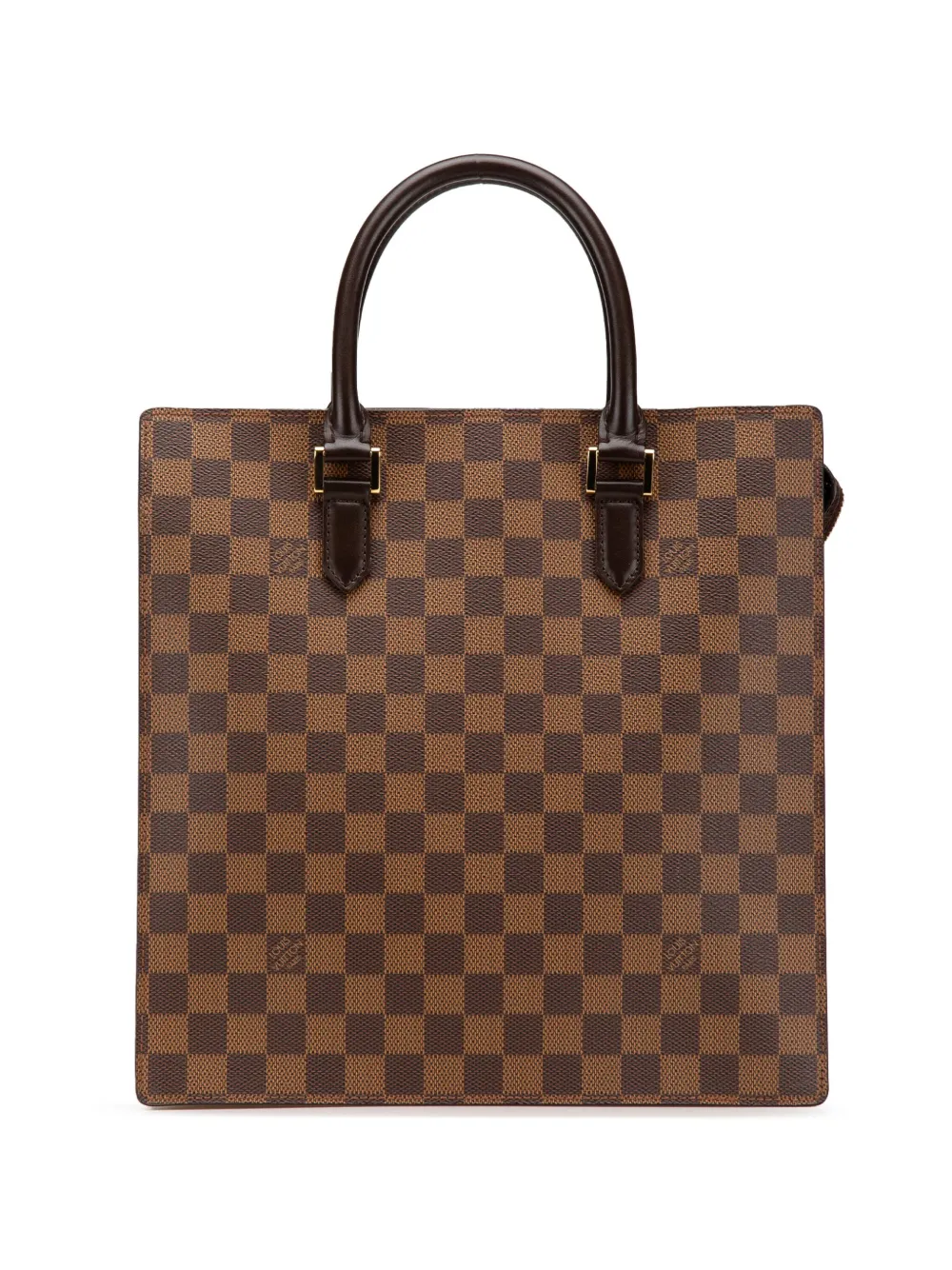 Pre-owned Louis Vuitton 1998 Damier Ebene Venice Sac Plat Tote Bag