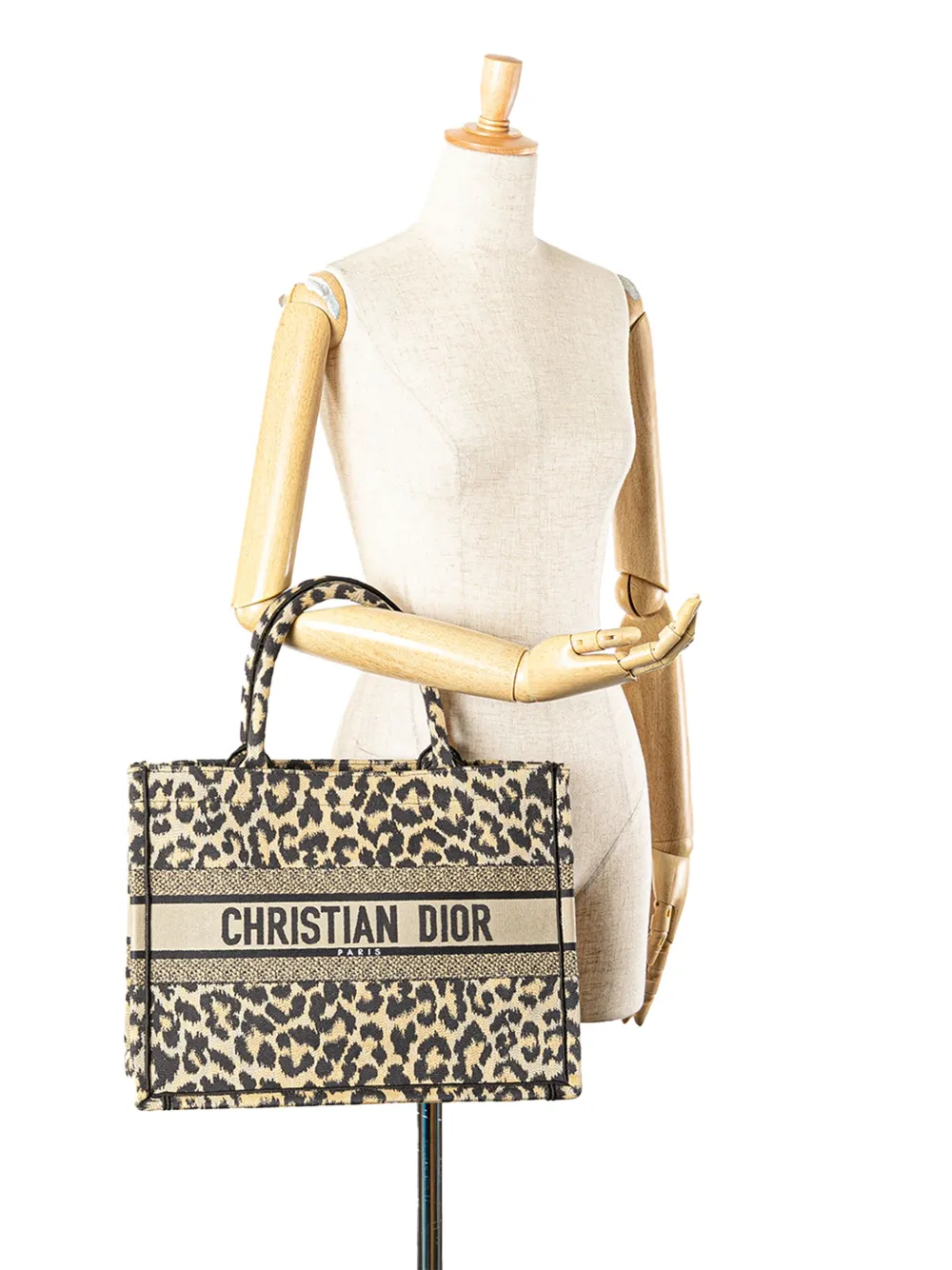 Christian Dior Pre-Owned 2022 Mizza Medium Embroidered Canvas Leopard Book tote bag | Estilos de archivo | Image 2