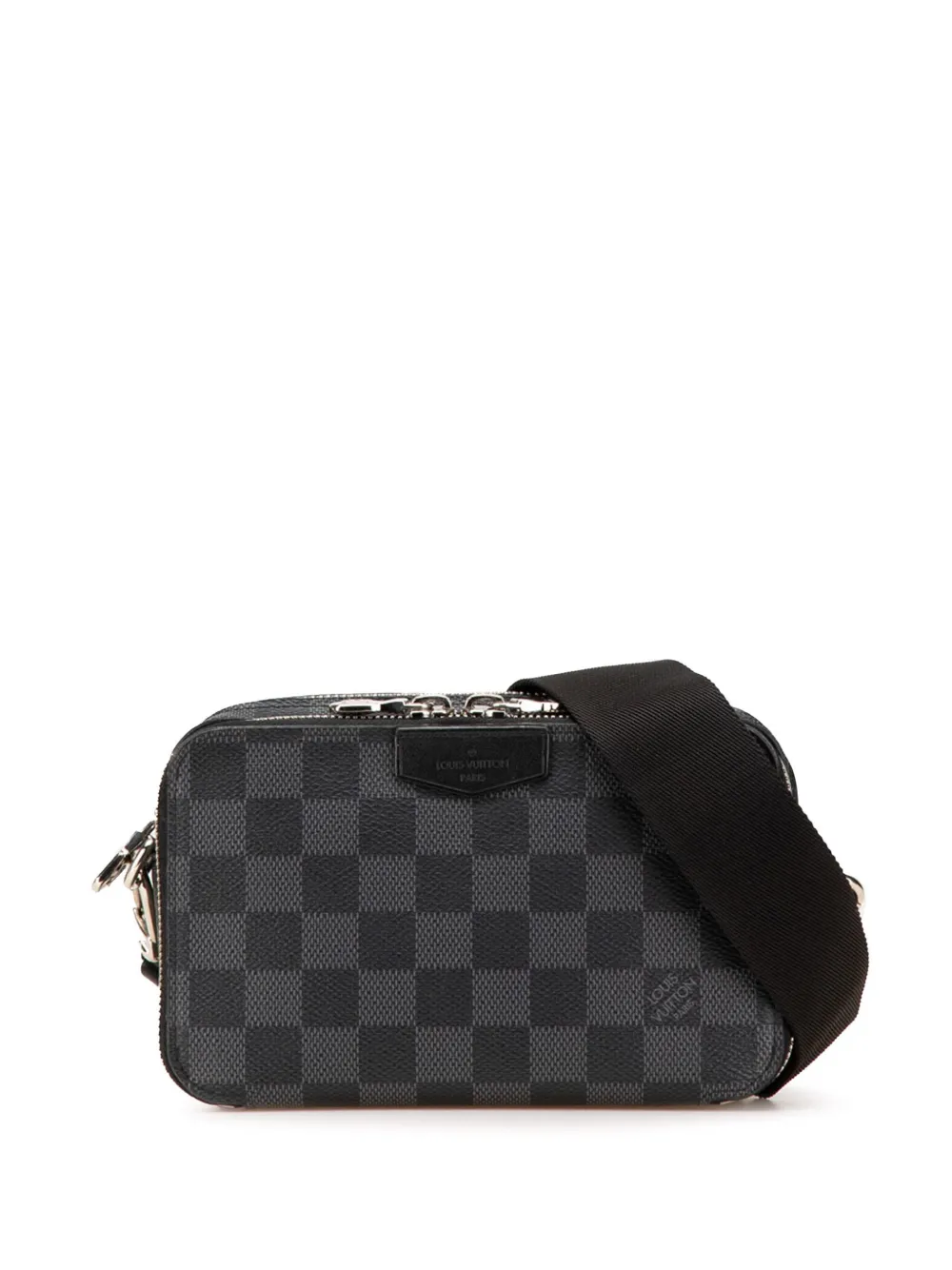 Pre-owned Louis Vuitton 2021-2025 Damier Graphite Alpha Wearable Wallet Crossbody Bag