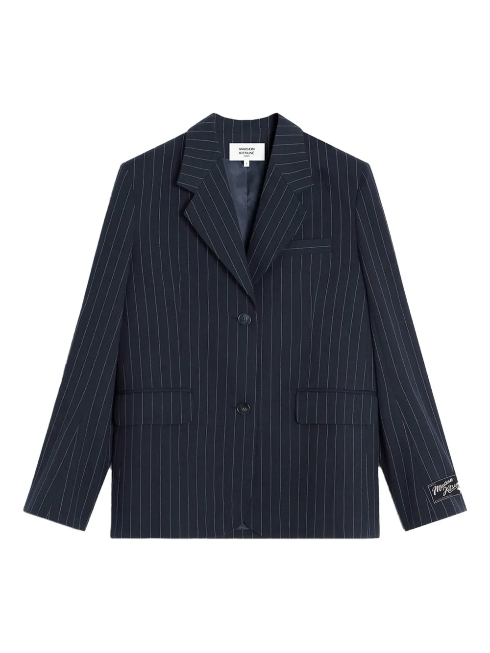 Maison Kitsuné Gestreepte blazer Grijs