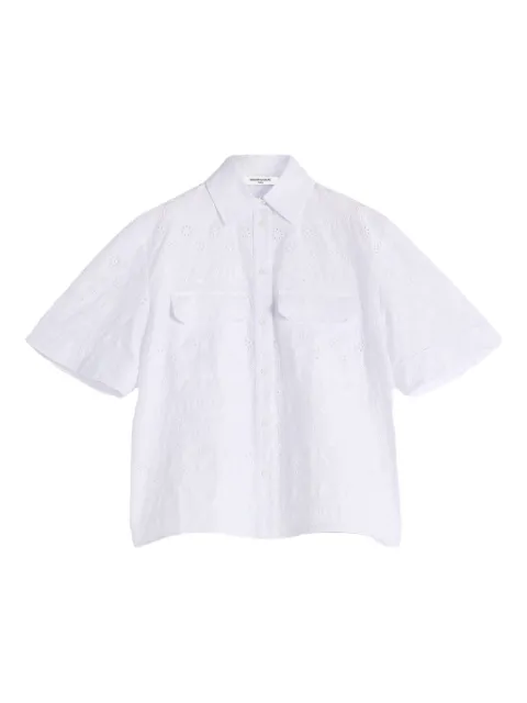 Maison Kitsuné embroidered short-sleeve shirt