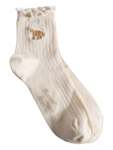 Maison Kitsuné ruffled ankle socks